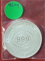 1 TROY OUNCE SILVER ART ROUND