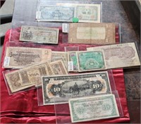 APPROX 15 ASSORTED FOREIGN NOTES