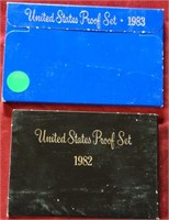2XBID, 1982 & 1983 US MINT PROOF SET