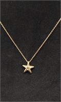 Starfish w/glass stones pendant necklace