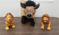 Lion King figurines & Hyena plush Disney toy