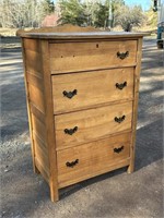 LOVELY MAPLE FOUR DRAWER TALL CHEST