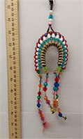 Handmade Indian headress.  Hanging length is 11in
