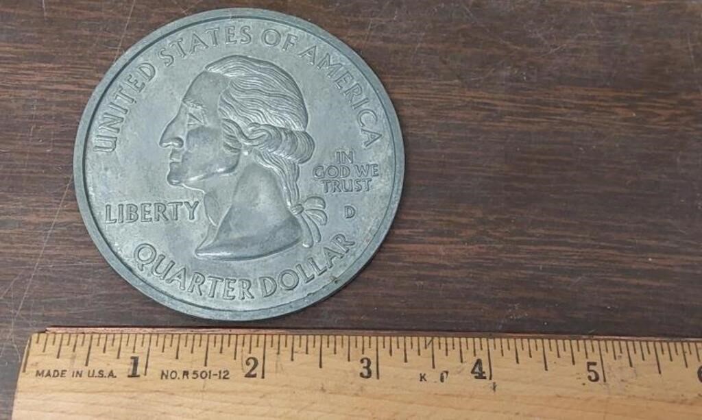 1999 Georgia 3 inch diameter Novelty Quarter