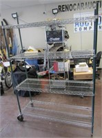 6' Tall Wire Rack - Wheels on One Side