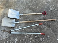 GOOD LOT OF LAWN HAND TOOLS