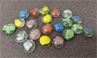 Flat glass marbles