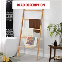 $29  Wood Blanket Ladder  5 Tier - Light Brown