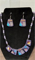 Vintage purple colorful Native American style