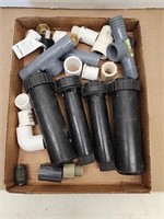 Assorted sprinkler heads and parts
