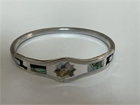 MEXICO SILVER MOTHER OF PEARL AND ABALONE SMALL