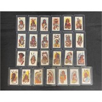 1972 Burtons Indian Cards Complete Set Of 25