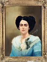 EARLY 20TH C. PAINTING OF SPANISH WOMAN