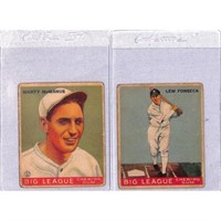 (2) Lower Grade 1933 Goudey Baseball Cards