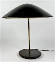 LIGHTOLIER BLACK SAUCER LAMP