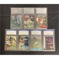 (7) 1998 Fred Taylor Rookie Cards Graded