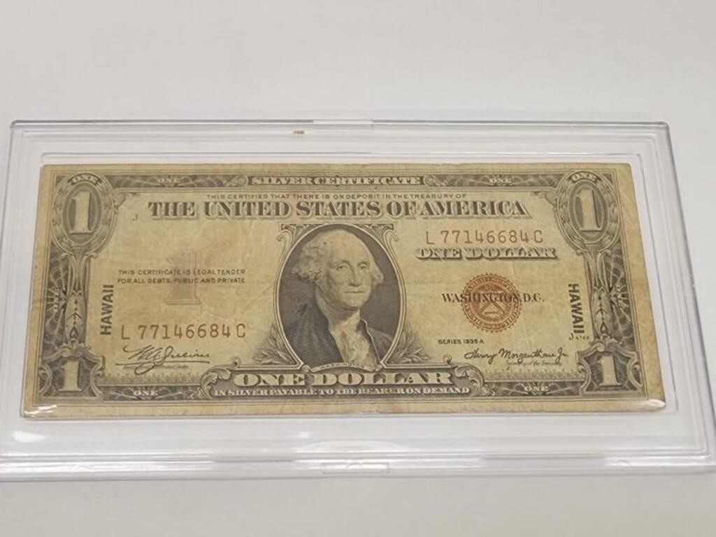 1935 A $1 Hawaii Note in hard case