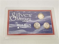 Silver mercury dime set