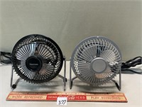 TWO HANDY TABLE SIZE FANS