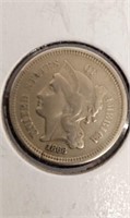 1868 3 cent nickel silver