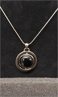 Vintage Black round necklace
