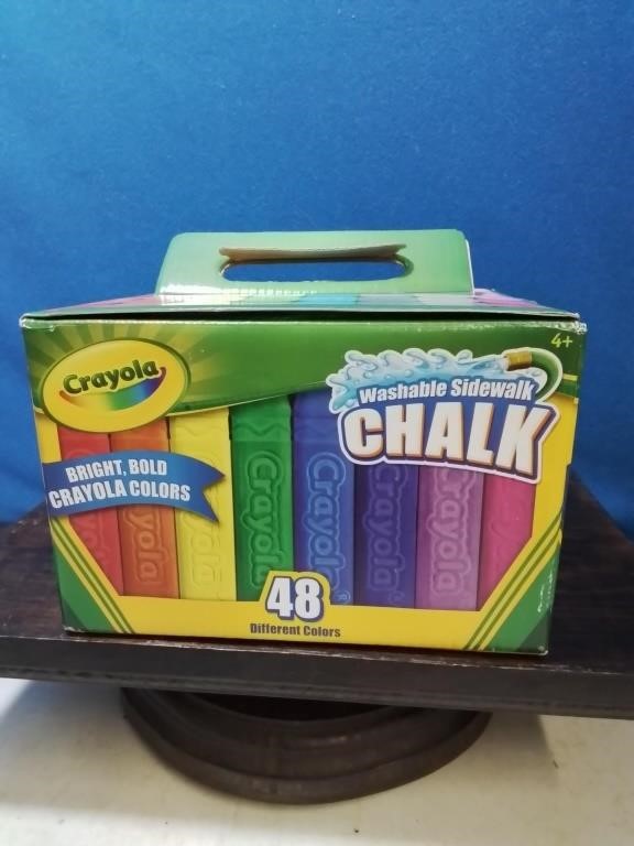 New box of crayola washable sidewalk chalk let