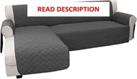 $40  L-Shape Sofa Cover  Dark Gray  Large