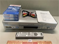 SONY VCR WITH REMOTE AND MORE
