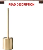 $65  12Vmonster Gold Bankers Lamp  Wood/Brass