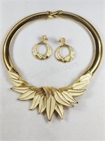 Mid Century Modern Trifari Necklace & Earring Set