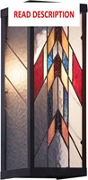 Mission Style Stained Glass Light  16.25H- Arrow