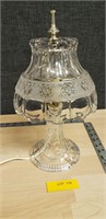 Vintage Clear Lead Crystal Table Lamp