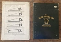 Disston publication lot: pages from 1914 catalog