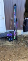 Size 8 Head Down Hill Skis, Boots, Poles &