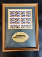 Vince Lombardi Stamps Framed