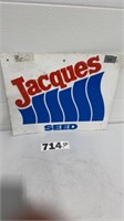 JAQUES SEED CORN SIGN-1 SIDED-METAL