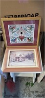 2 unauthenticated framed pictures largest 15"×13"
