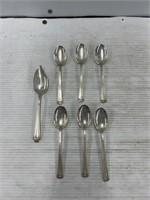 9 Sterling silver spoons 5.8 oz