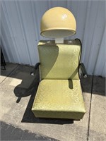 Old fashioned hair dryer chair