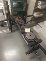 Weight bench with weights, brand unknown