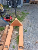 Pallet jack works plastic is coming off Tire and