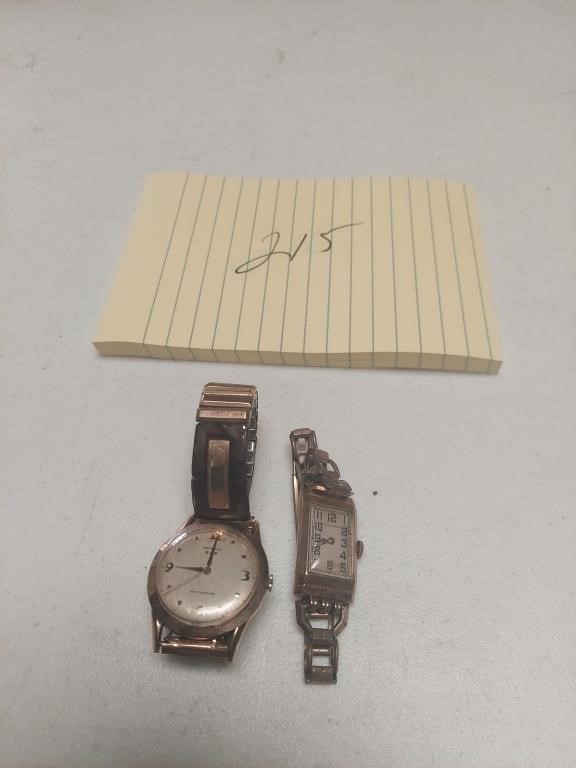 Lot of two 10kt gold filled watches