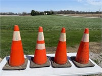 4 safety cones