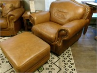 Leather Chair w/Ottoman
