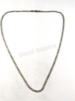 Sterling Chain Link Italy Necklace w Markings