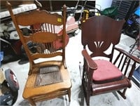 Highback Kitchen Wicker Chair & Rocking Chair