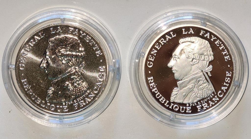 General Lafayette French.900 silver proofs in box