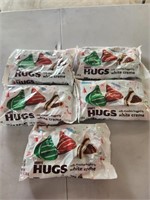 (5) Hershey Hugs Kisses White Creme Milk Chocolate
