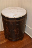 Asian Wood Drum Table