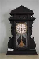 Antique Eclipse Mantle Clock w key